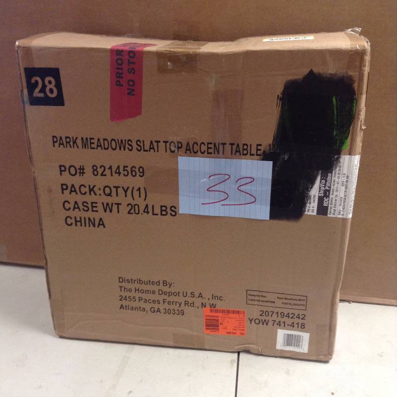 Park Meadows Slat Top Accent Table