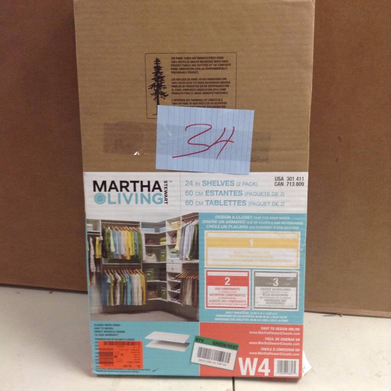Martha Living 24 in Shelves 2 Pack not used