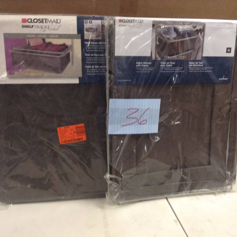 Lot of 2 Closetmaid Fabric Drawer with frame new