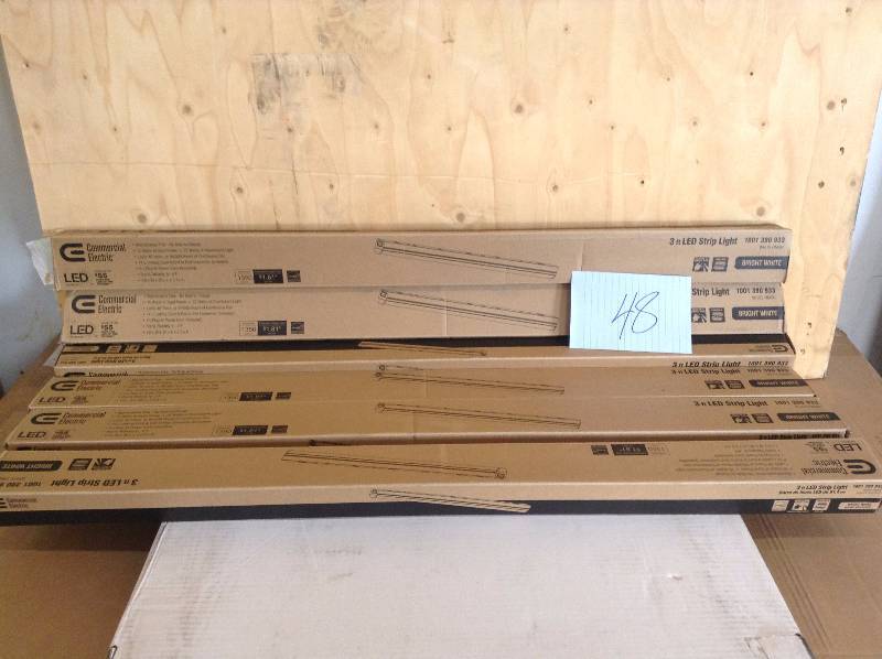 Lot of 6 Commercial Electric 3 ft. White LED Linkable Strip Light