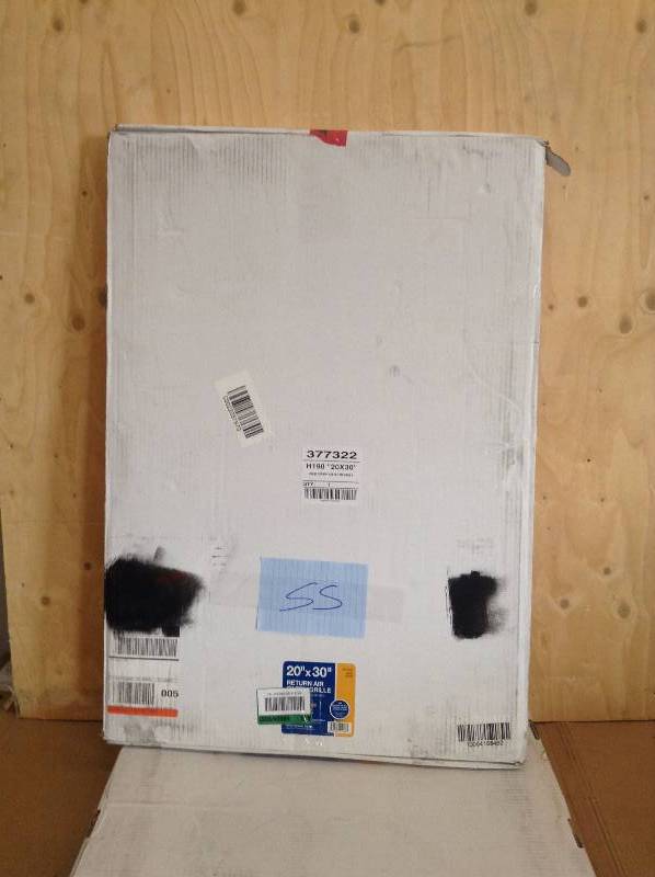 TruAire 20 in. x 30 in. White Return Air Filter Grille new