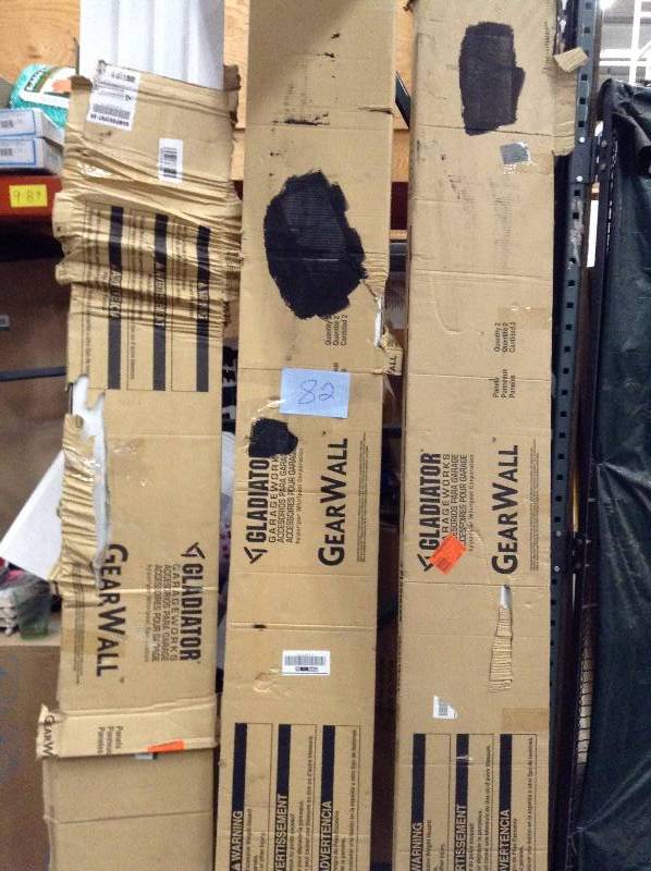 Lot of 3 Gladiator GarageWorks GAWP082PBY GearWall Panels, 2-Pack not used