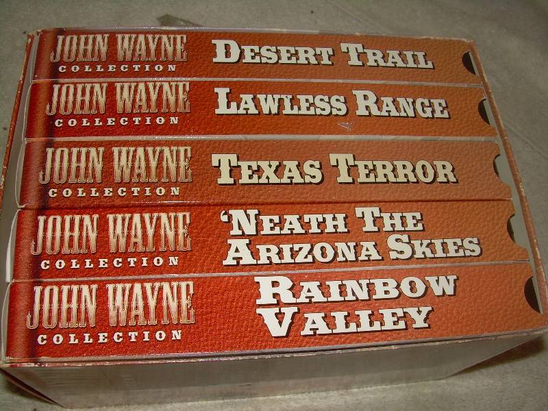 lot 20 image: 5 COLLECTOR JOHN WAYNE VHS TAPES