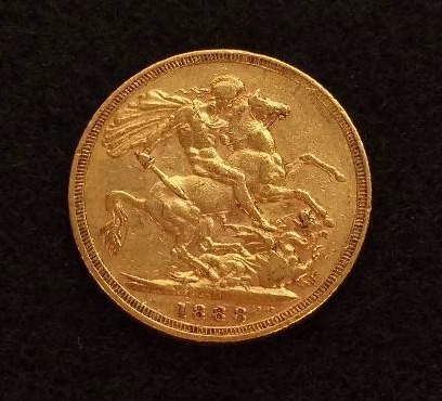1888 English Gold Sovereign