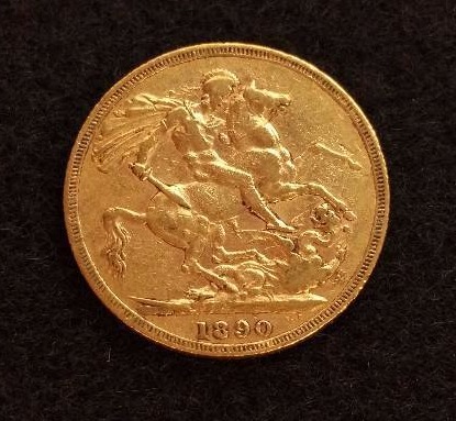 1890 English Gold Sovereign