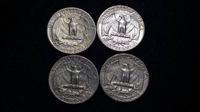 (4) Washington Silver Quarters