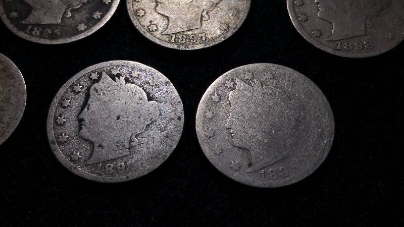 1890s Liberty Head V Nickels
