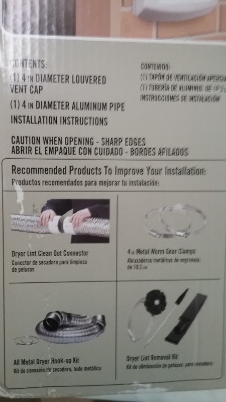 lot 14 image: EVERBILT 4 Dryer Hose and Vent Cover