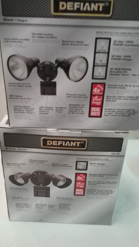 lot 16 image: Defiant Motion Outdoor Lights, 2 Units