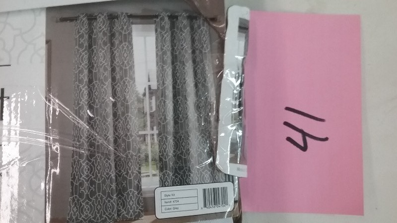 lot 41 image: Modern Black Out Curtains