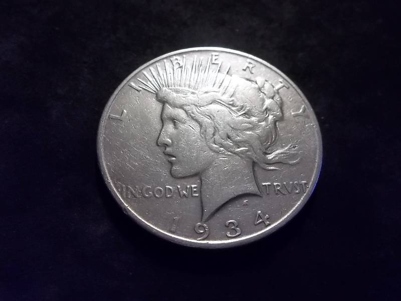1934 D  Peace Silver Dollar