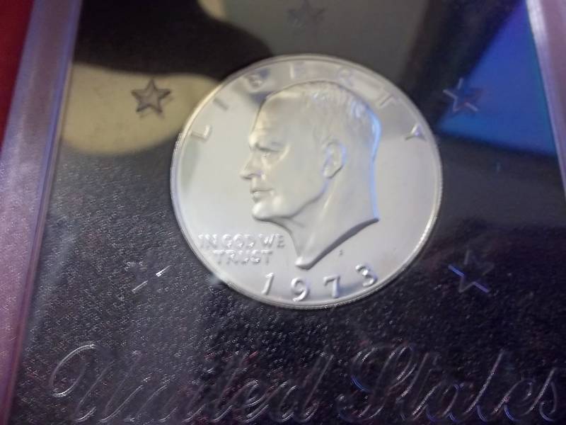 1973 Ike Proof Silver Dollar