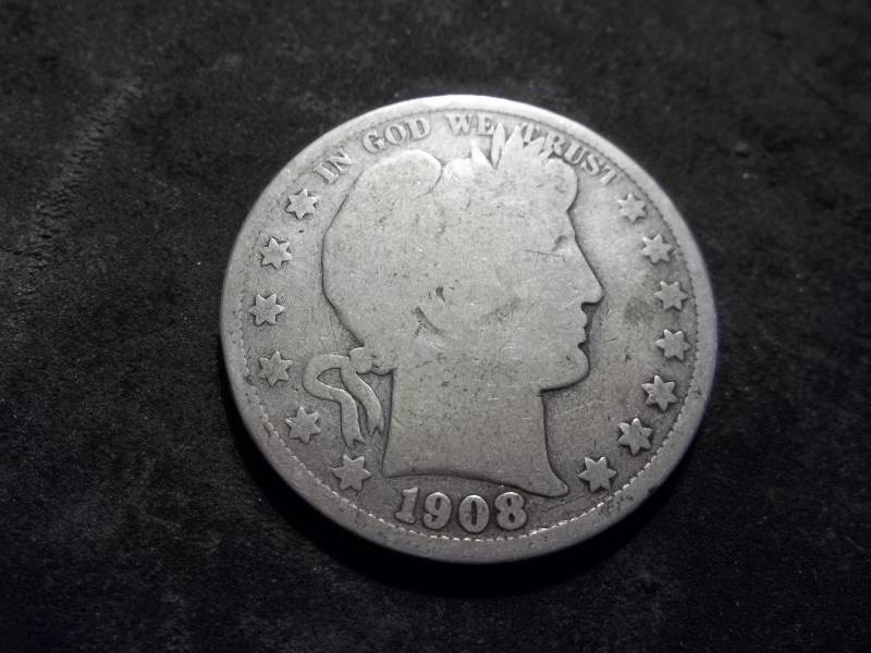 1908 O Barber Half Dollar