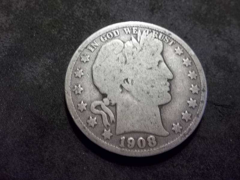 1908 O Barber Half Dollar
