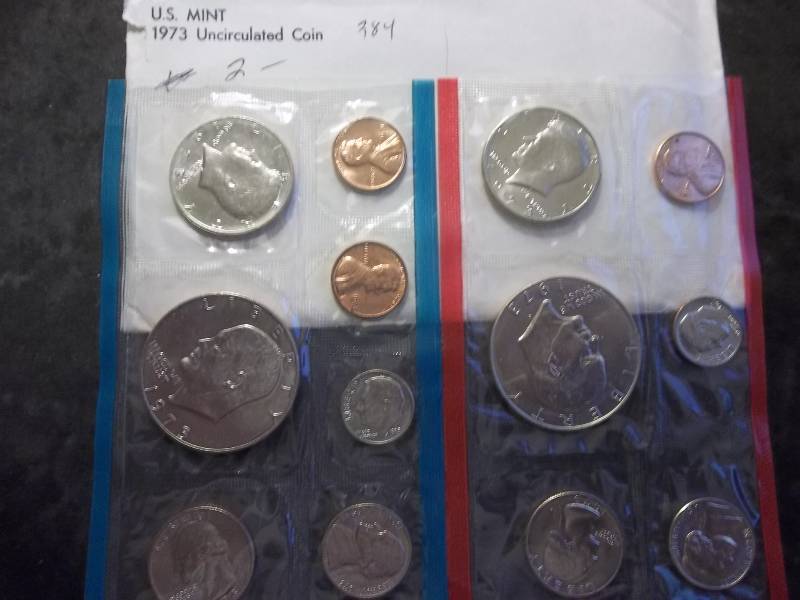 1973 US Mint Unc Coin Set P & D In Original Packaging