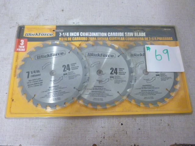lot 69 image: WorkForce 7 14 Combination Carbide Saw Blades
