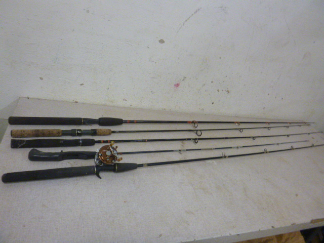 lot 79 image: 5 Fishing Rods with 1 Reel