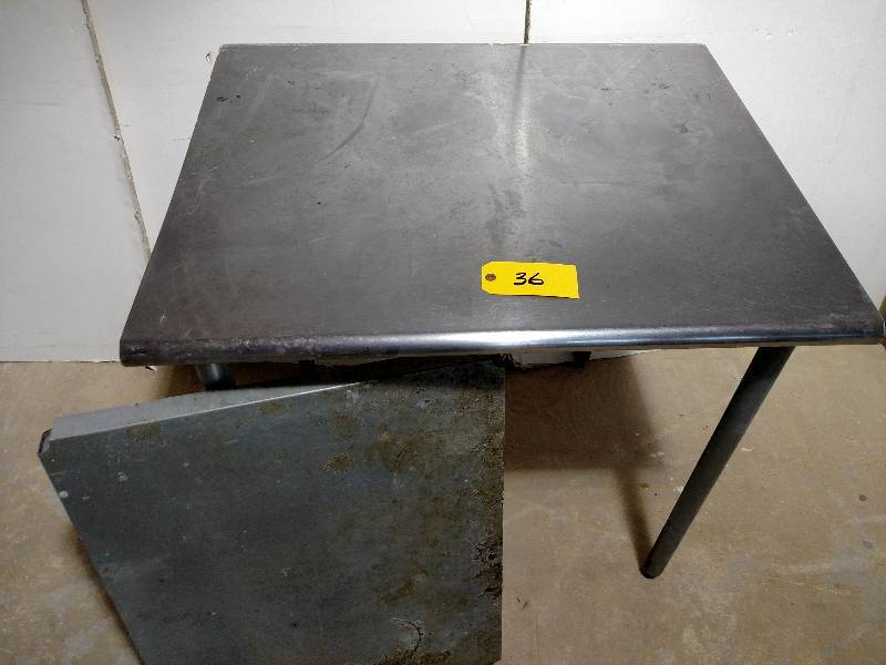 lot 36 image: Eagle SS Table, Galvanized Legs & S...