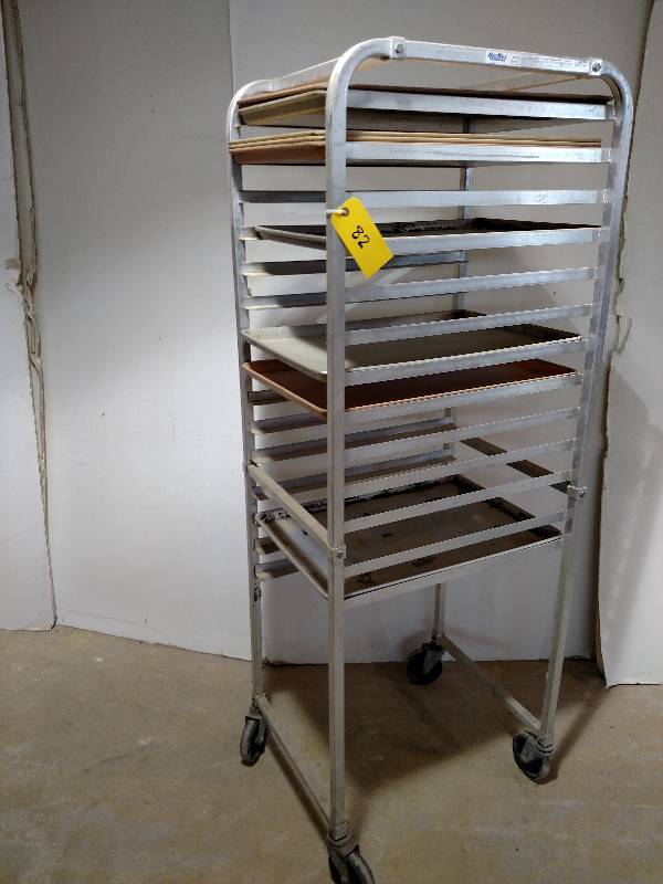 lot 82 image: KelMax Aluminum Sheet Cart with (9)...