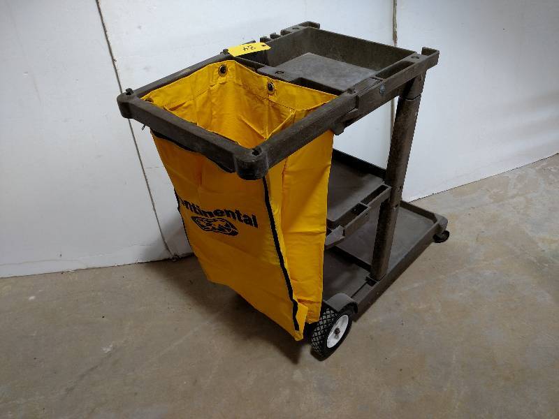 lot 84 image: Rubbermaid Janitors Cart...