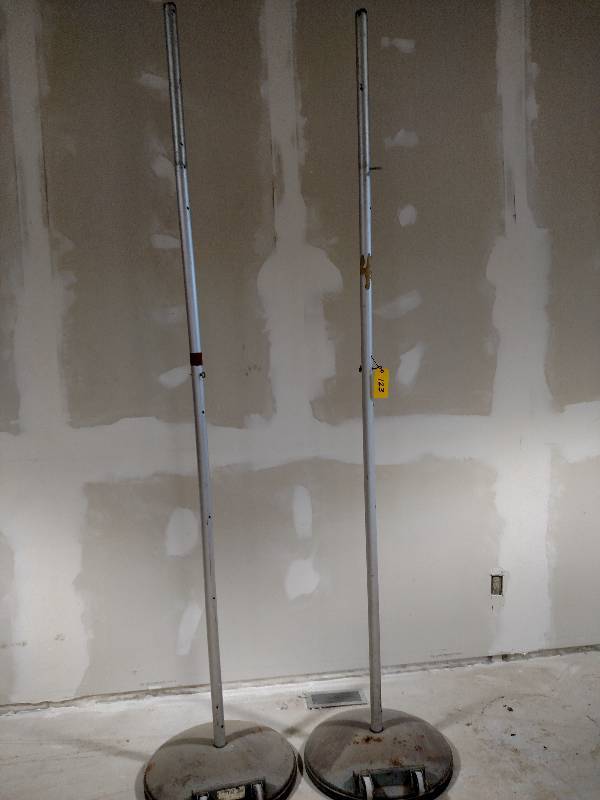 lot 123 image: (2) Volleyball Net Poles, 1.5 Alum...