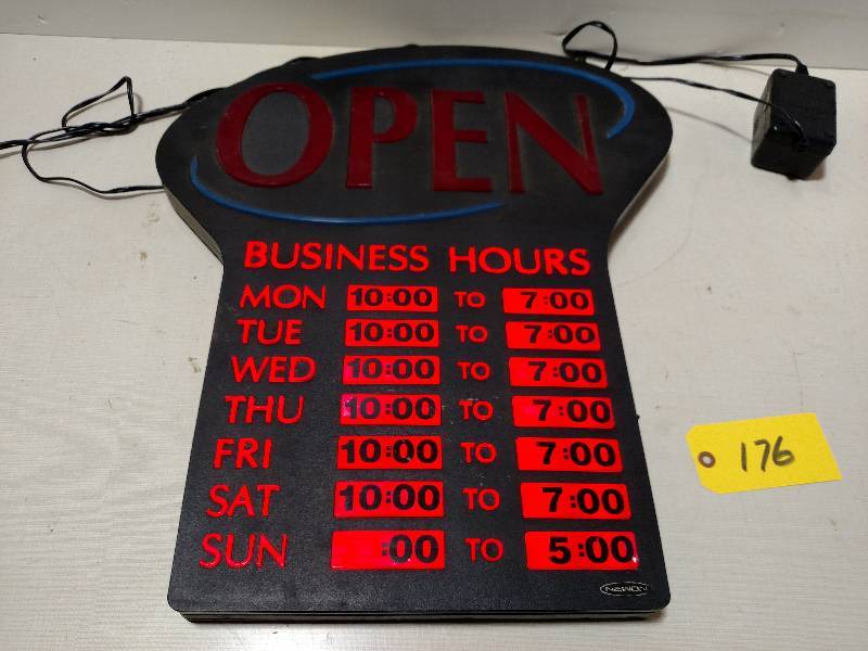 lot 176 image: Newon Open Sign, Works...