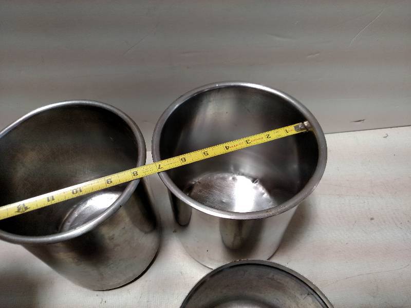 lot 224 image: (4) Stainless Steel Cans...