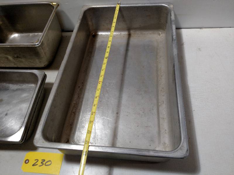 lot 230 image: (5) Stainless Steel Pans...