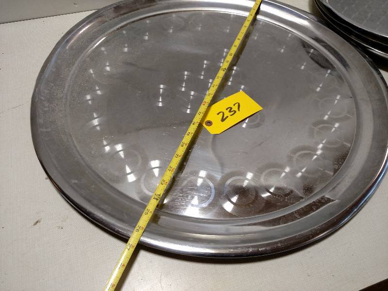 lot 237 image: (4) Stainless Steel Trays...