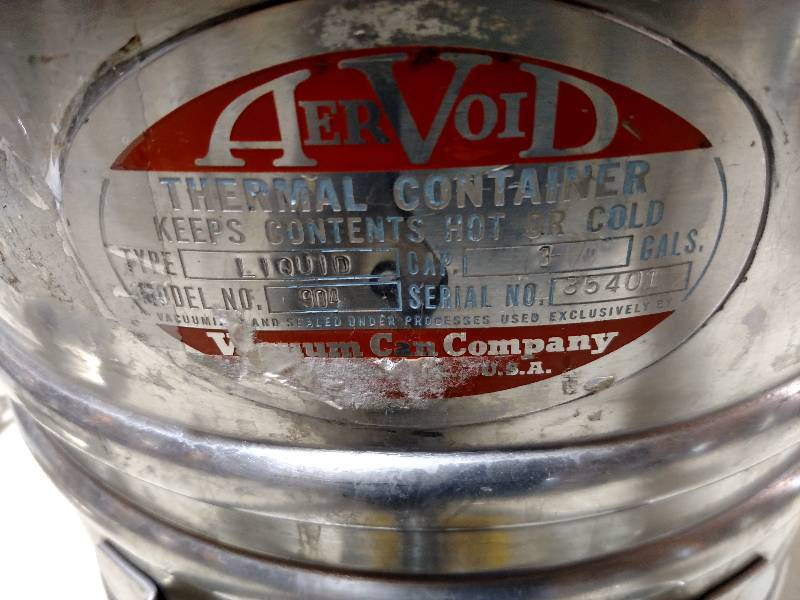 lot 260 image: AerVoid Thermal Container, 3 Gallon...
