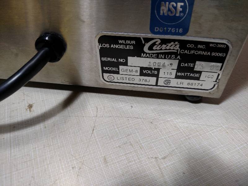 lot 270 image: Curtis Coffee Warmer & (2) Dispense...