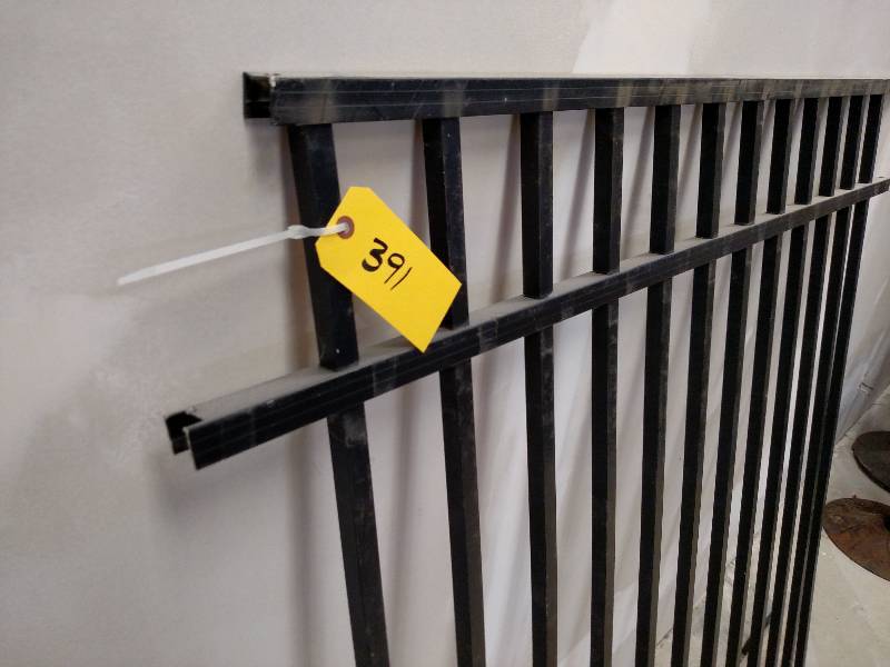 lot 391 image: Aluminum Fence Section, 58x58...