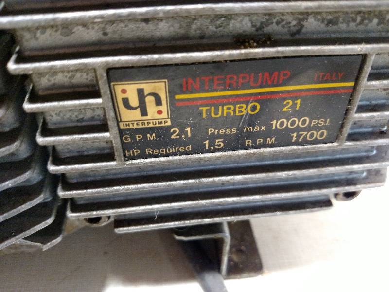 lot 529 image: Interpump Turbo 21 1000PSI Pressure...