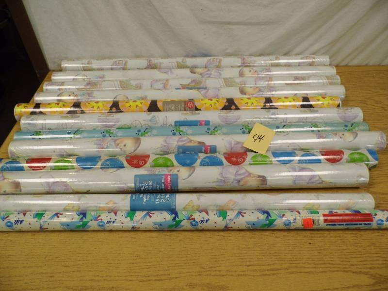 lot 44 image: 12 Rolls Assorted Wrapping Paper