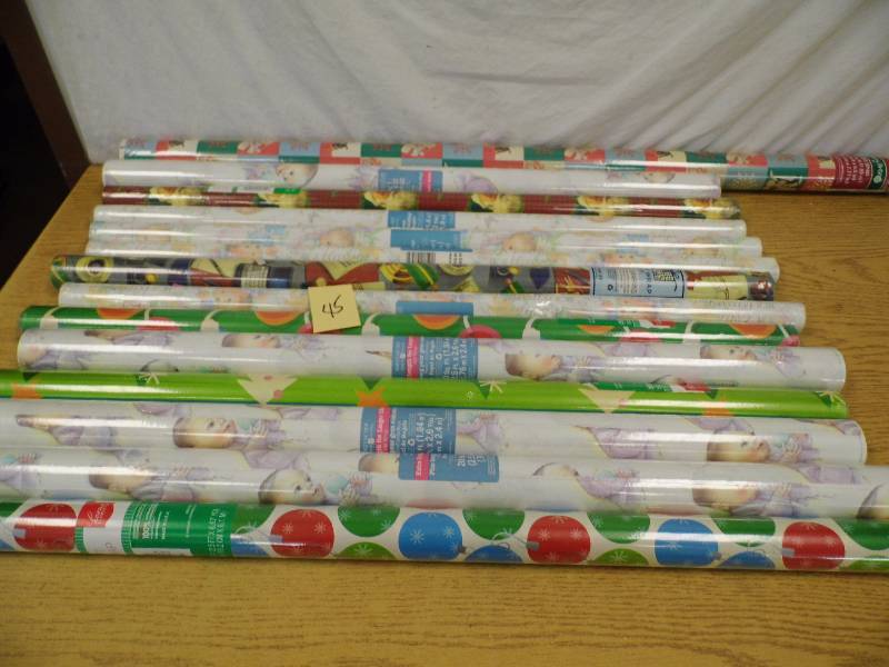 lot 45 image: 14 Rolls Assorted Wrapping Paper