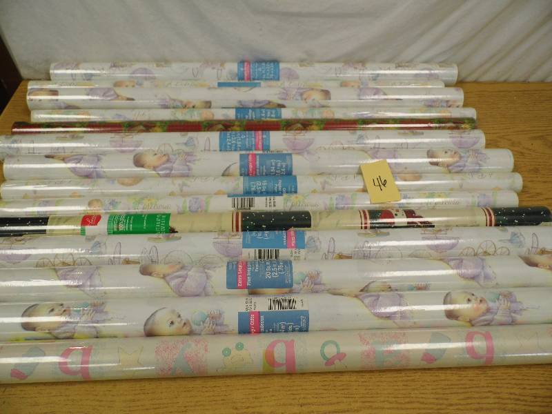 lot 46 image: 14 Rolls Assorted Wrapping Paper