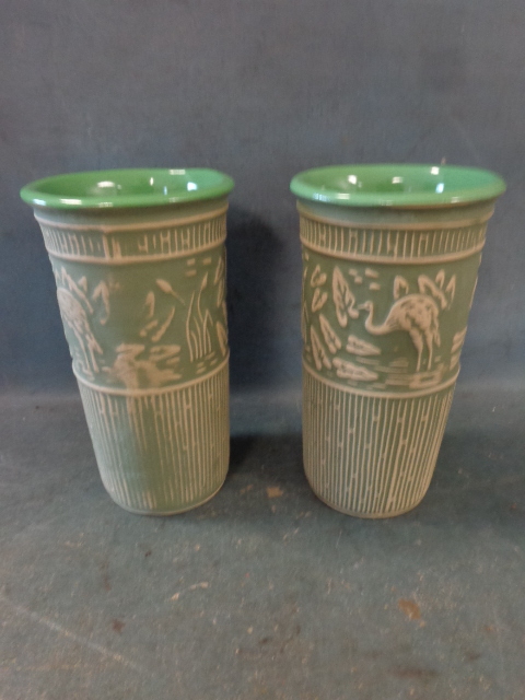 lot 53 image: Red Wing Vases