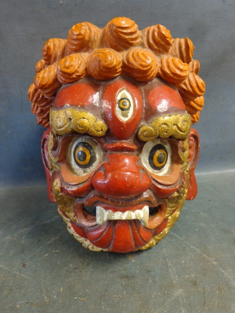 lot 80 image: Decorative Wood Mask