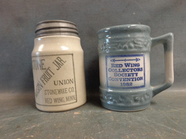 lot 108 image: Red Wing Mug and Jar