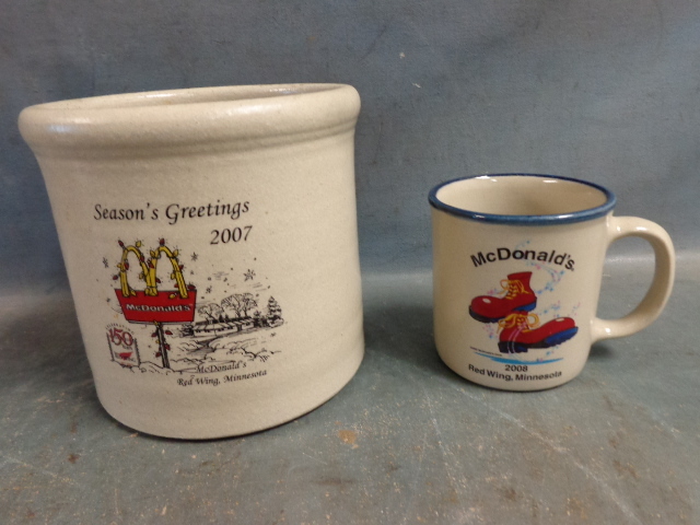 lot 113 image: Red Wing McDonalds Crock and Mug