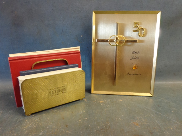 lot 144 image: Plaque, Letter Holder and More