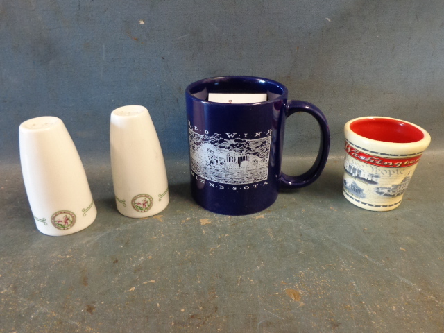 lot 153 image: Coffee Cup, Tooth Pick Holder, and Shakers
