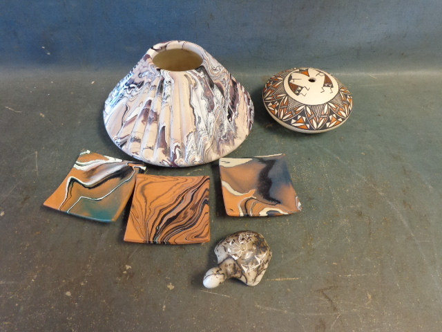 lot 201 image: Colored Clay Pottery