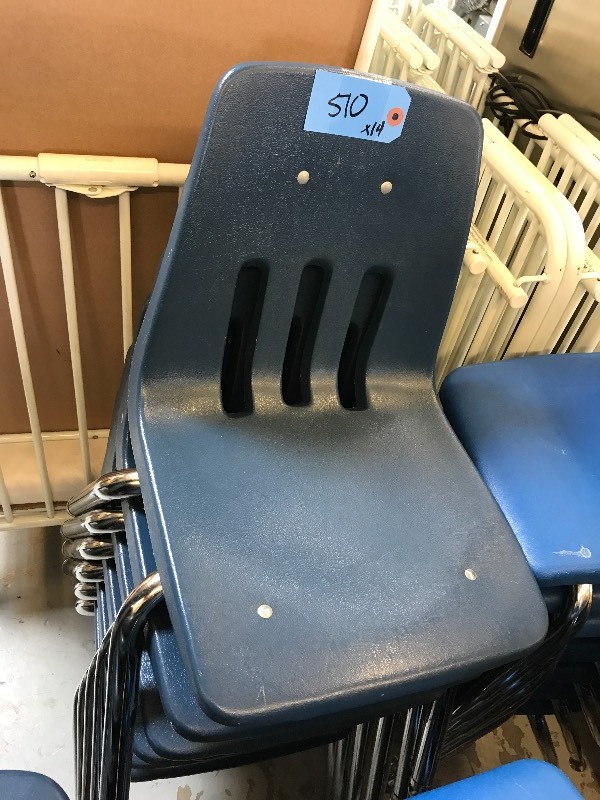 14 PLASTIC CHAIRS