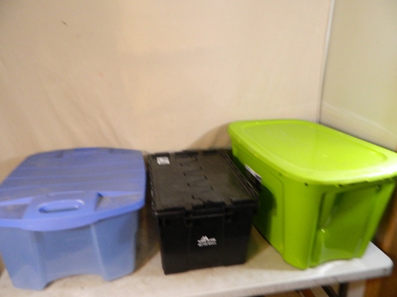 lot 201 image: 3 Totes with Lids