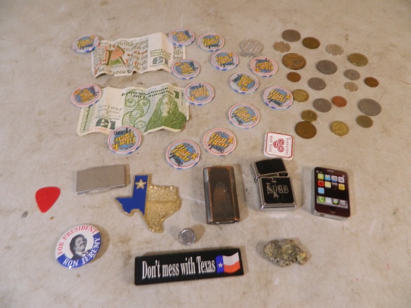 lot 94 image: Black Bear Casino Chips, Foreign Currency, and More