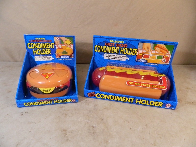 lot 101 image: 2 New Talking Condiment Holders