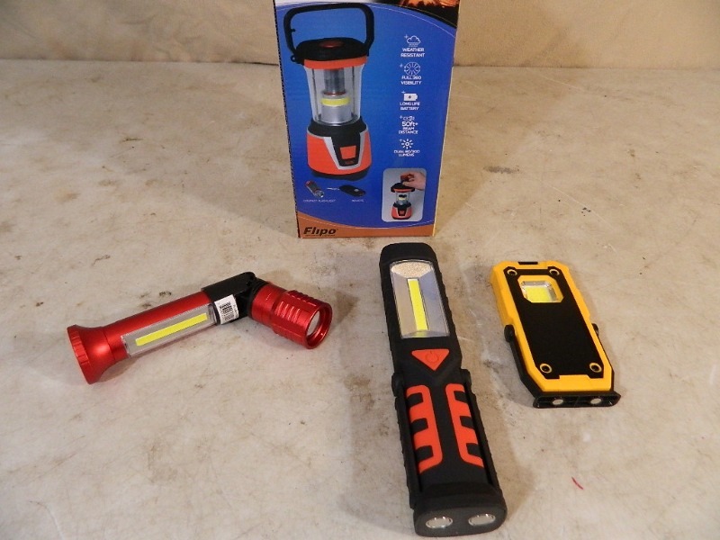 lot 116 image: New Multi-Use COB Lantern and Assorted LED Lights