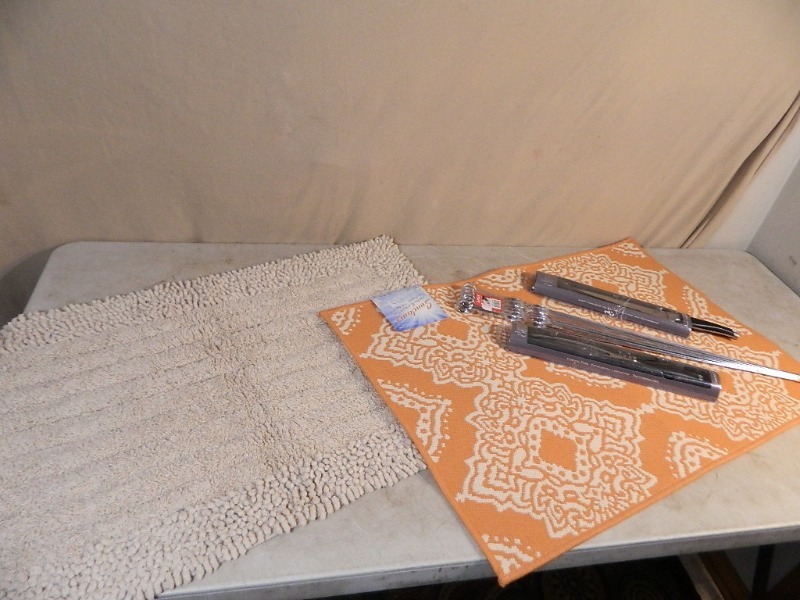 lot 125 image: 2 New Rugs and Carving Set