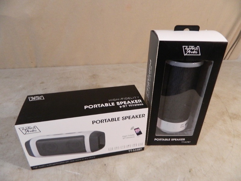 lot 133 image: 2 New Portable Bluetooth Speakers
